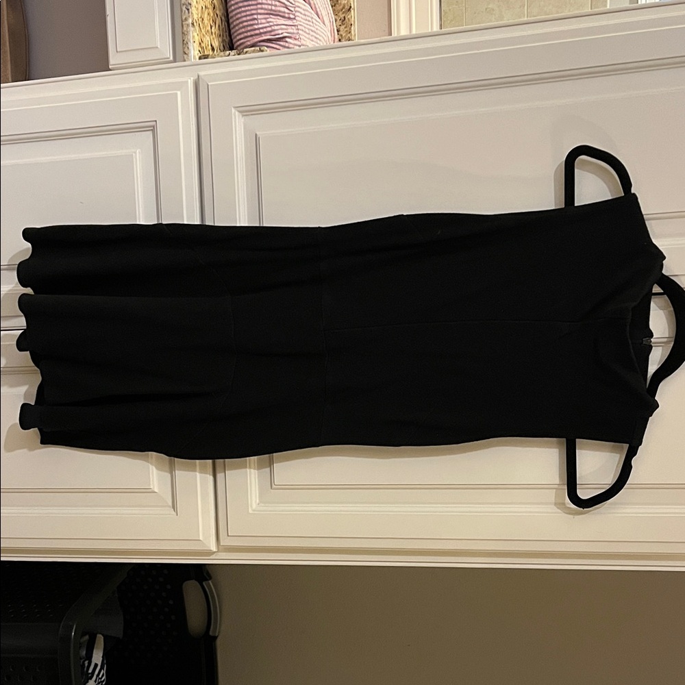 Sleeveless Black Midi Sheath Dress